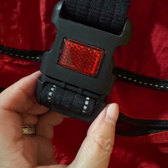 Vintage Kipling Safety Red Backpack - Picture 7 of 12